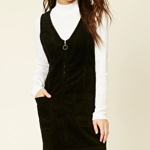 Forever 21 Corduroy Zip Up Dress